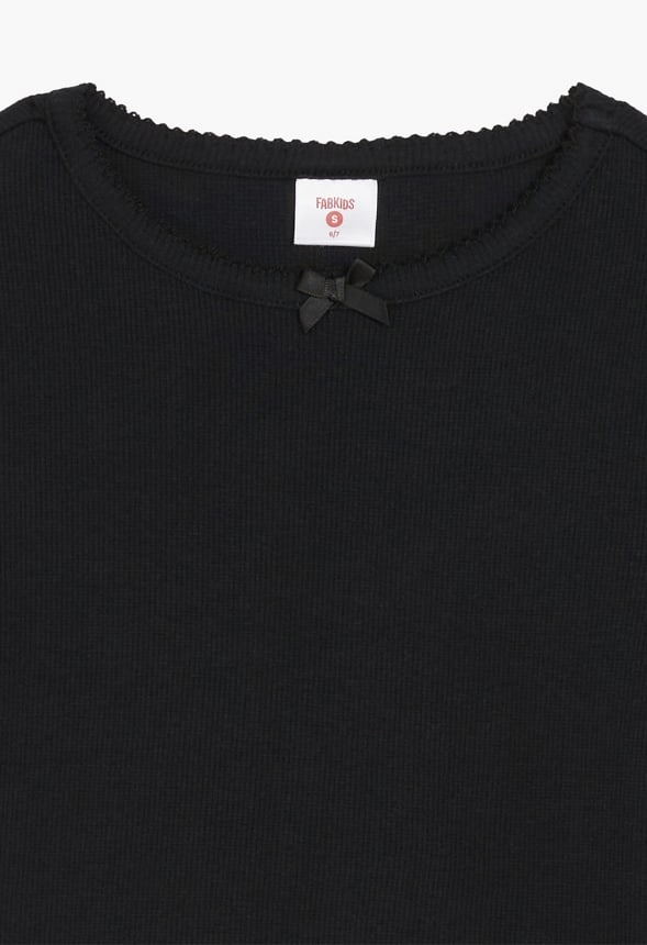 Lettuce Edge Baby Tee Black